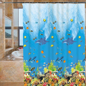 <strong>Cheap</strong> Wholesale Custom Design Printed PEVA Waterpoof <strong>Shower</strong> <strong>Curtain</strong> for Bathroom - Product Image 5