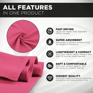 Nouveau produit : Chiffon de nettoyage en microfibre de qualité, serviette de sport avec logo personnalisé et sac - Product Image 3