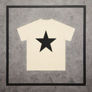 Star Printed Unisex <b>Men's</b> T-<b>Shirt</b> 100% Cotton Jersey Fabric Anti-Pilling Loose Fit High Quality Fast Shipping - Product Image 3