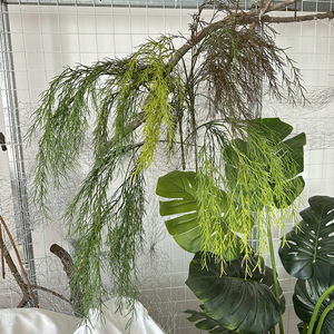 Branche de saule artificielle avec bourgeons en caoutchouc souple, 30cm-100cm, plante verte suspendue d'intérieur, décoration de plafond, accessoires de photographie - Product Image 1