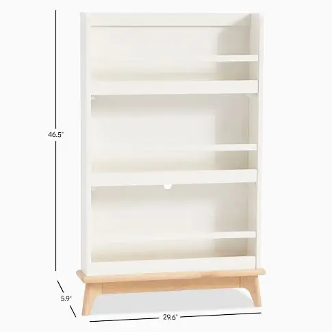 Simple Design Kids cabinet toy furniture storage rack white Children wooden bookrack  Bedroom furniture