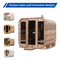 Saunas modernes carrés d'extérieur à chauffage au bois, sauna mobile, maison conteneur en bois massif