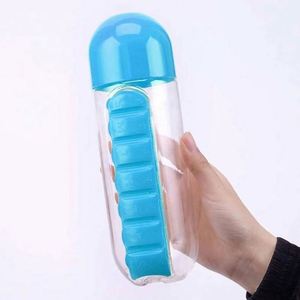 Botella de Agua Portátil Personalizada de PP para Gimnasio, Contenedor de Medicamentos, Vaso para Beber, Organizador Diario de Pastillas, Botella para Beber al Aire Libre, Libre de BPA - Product Image 2