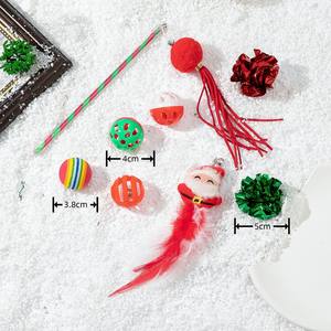 Nouveau jeu de jouets interactif pour chat de Noël Teaser Stick pour soulager l'ennui Pet Chew Toys - Product Image 2