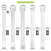 Colonnes architecturales en polyuréthane, matériaux de construction, moulures décoratives de colonnes romaines pour les designs de maisons