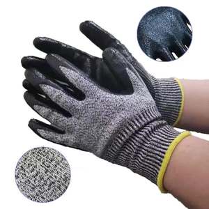 <span class=keywords><strong>Gants</strong></span> résistants aux coupures, niveau 5, <span class=keywords><strong>gants</strong></span> de sécurité, revêtement en nitrile, anti-coupures, HPPE + <span class=keywords><strong>coque</strong></span> en fil d'acier - Product Image 2