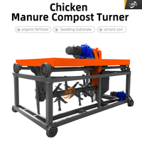 Machine de retournement de compost de type à gorge pour engrais organique, idéale pour les usines de traitement des déchets de fumier agricole