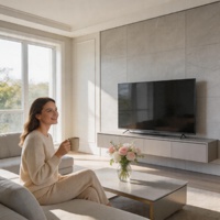 Televisor LCD 4K Ultra HD Smart LED para Sala de Estar y Dormitorio