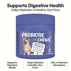 Suplemento Masticable Probiótico Orgánico Natural OEM para <span class=keywords><strong>Perros</strong></span>, Apoya la Salud Digestiva e Inmunológica, Absorción Rápida, Cuidado de la Salud de las Mascotas - Product Image 5