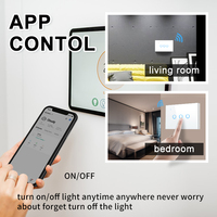 Interrupteur mural intelligent Wifi, écran tactile en verre, RF433, télécommande électrique sans fil, Alexa, Tuya, Smartlife, Google Home