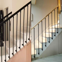Rampe d'escalier moderne et minimaliste sur mesure pour villa et grenier, idéale pour la décoration intérieure