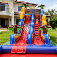 Toboggan aquatique gonflable en PVC GMY Commercial avec pompe à air double canal pour usage scolaire, public, jardin, éducatif et résidentiel