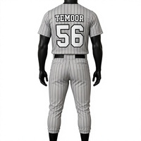 Maillot de baseball LY pour homme, manches courtes, gris rayé, évacuation de l'humidité, coupe régulière, vêtements de sport pour adultes toutes saisons