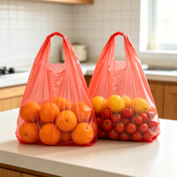 Sac de courses en plastique PE transparent avec logo personnalisé, taille sur mesure, soufflet latéral, qualité alimentaire, pour t-shirts
