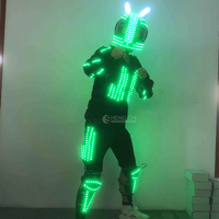 Costumes de scène LED de haute qualité pour robot, soirée dansante, boîte de nuit, performance, polyester, unisexe