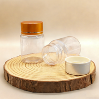 Vente en gros OEM Bouteille de pilules en plastique PET 60 ml avec bouchon à vis doré, conteneur d'emballage pharmaceutique Modèle HS21 Guangdong Chine