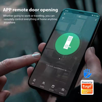 Cerradura Inteligente para Puerta Tuya Wi-Fi X7 Compatible con Huella Dactilar/Contraseña/Tarjeta IC/Llave/NFC/Desbloqueo por Aplicación para Uso en Dormitorio/Puerta de Entrada