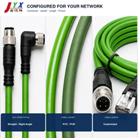 Câble Ethernet industriel personnalisé M12 à code D vers RJ45, câble PROFINET blindé à 4 broches pour équipement d'automatisation PLC