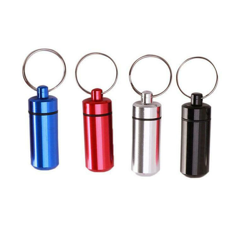 Готов к отправке горячая распродажа 7 дней металлический брелок бутылка для таблеток оптом мини маленькая коробка для таблеток