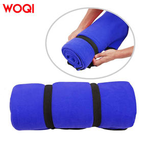 Forro de saco de dormir de lana Woqi, tipo sobre de 75 pulgadas, transpirable, de poliéster azul, para adultos, para acampar en interiores. - Product Image 3