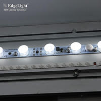 Nouvelle conception de boîte à lumière LED sans cadre, rectangulaire, à fixation murale, éclairée par le bord, en aluminium rétroéclairé, pour les salons professionnels et les expositions