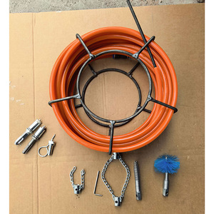 Sonda flessibile per la pulizia <span class=keywords><strong>di</strong></span> scarichi in acciaio, alimentata da trapano a batteria, con cestello, strumento progettato per sbloccare <span class=keywords><strong>tubi</strong></span> intasati da grasso in cucina e fognature - Tianjin - Product Image 2