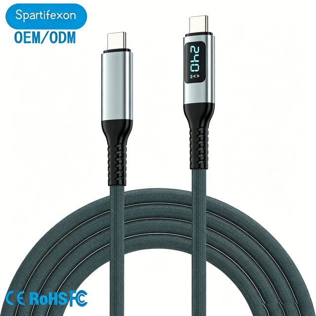 1m USB-C to USB-C Cable 240W 40Gbps 8K 60Hz Video Nylon Braided Pure Copper Fast Charging & Data Transfer for Laptop Computer