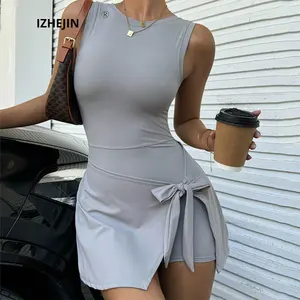 Minifalda ajustada para chicas sexis al por mayor, ropa de <span class=keywords><strong>tenis</strong></span>, faldas de golf, vestido de <span class=keywords><strong>tenis</strong></span> para mujer, ropa deportiva, Vestido corto - Product Image 3