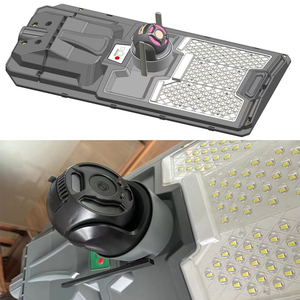 ไฟถนนพลังงานแสงอาทิตย์ ขนาด 31 นิ้ว ตัวเรือนพลาสติก SMD 2835 LED รีโมทคอนโทรล 6000K แสงเดย์ไลท์ แผงโมโนซิลิคอน CRI 80 DC 6V IP65 สำหรับสวน ได้รับมาตรฐาน CE ติดผนัง - Product Image 1