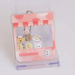 New Products 2024 Custom Cute Acrylic Anime Keychain With Shake Little Pieces