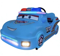 Machine de jeu d'arcade à monnayeur pour enfants, voitures tamponneuses bleues en forme de dessin animé