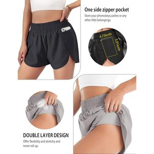 Pantalones Cortos Deportivos para Mujer FOXA, Negros, Talla M, Cintura Elástica, Transpirables, para Gimnasio, Correr, con Bolsillos - Product Image 4
