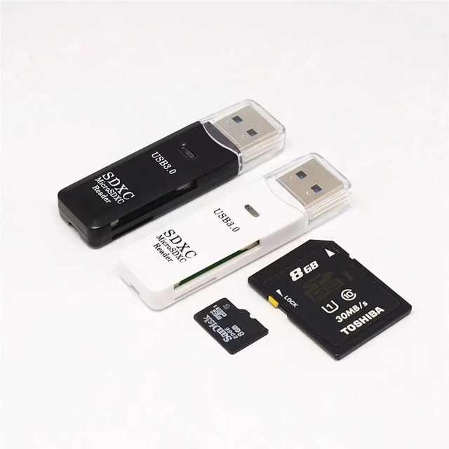 Usb 3.0 Sim Card Reader ABS Plastic Card Reader 2 in 1 Usb3.0 TF SD Card Reader