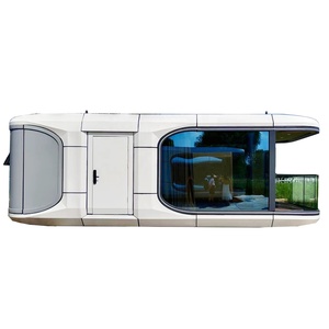 Capsule spatiale en aluminium pour l'extérieur Maison/hôtel/maison Capsule spatiale Maison intégrée mobile Maisons conteneurs modernes en acier à vendre - Product Image 1