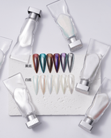Peinture à ongles perle blanc mica pigment poudre liquide miroir chrome caméléon aurora poudre