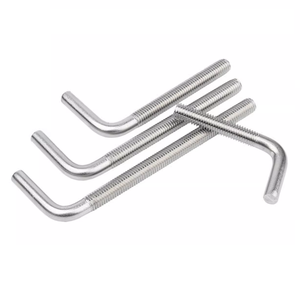 M12 M14 Super Duplex Acero inoxidable SAF 2205 2507 A286 904L 1,4410 L & J tipo gancho base perno de anclaje con tuerca hexagonal DIN529 - Product Image 4