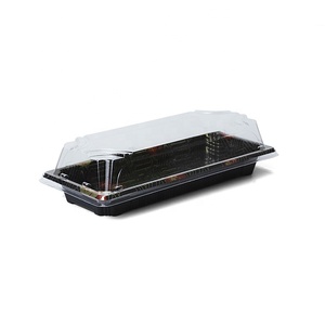 <span class=keywords><strong>Plateau</strong></span> en PET de qualité alimentaire personnalisable, écologique, avec couvercle anti-buée, empilable et recyclable pour la présentation de snacks, bonbons et sushis – Vente en gros - Product Image 2