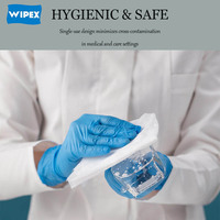 WIPEX 12x13 pouces jetables carrés lingettes sèches absorbantes non tissées pour le nettoyage des soins aux patients hospitalisés
