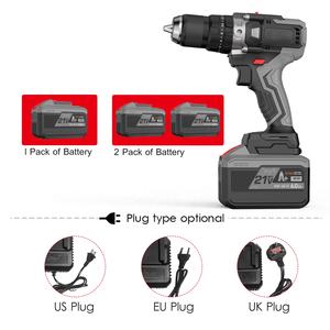 21V martello senza fili trapano senza chiave mandrino 20 + 3 posizione 0-2150RMP velocità variabile 200N.<span class=keywords><strong>m</strong></span> Max coppia OEM personalizzabile - Product Image 3