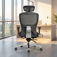 Chaise de bureau exécutive robuste avec dossier inclinable de 135 à 140 degrés, accoudoirs réglables et soutien lombaire