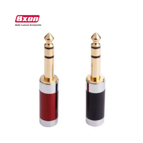Audio Jack Gold Plated 6.35mm TRS Stereo Plug for Instrument Cable