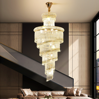 Beuil |   Lustre carré en cristal haut de gamme pour escalier de villa