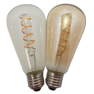 Ampoule LED à filament en verre ambré <span class=keywords><strong>E27</strong></span> ST64 <span class=keywords><strong>4W</strong></span>, lumière décorative suspendue à intensité variable 220V - Product Image 6