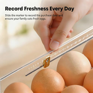 3 Tier Egg <b>Storage</b> <b>Container</b> for Refrigerator, <b>Stackable</b> Egg <b>Storage</b> Box for Refrigerator Door Stores 30 Pcs Egg - Product Image 3