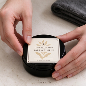 Étiquettes autocollantes personnalisées pour produits de toilettage vintage, papier couché premium, impression élégante, pour boîtes de soins pour hommes, décoration de marque. - Product Image 3