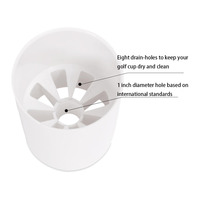 Vente en gros de mini mâts de golf personnalisés, practise de conduite, lot de gobelets à trous pour marqueurs verts, mât de golf à épingles avec coupelle pour trous