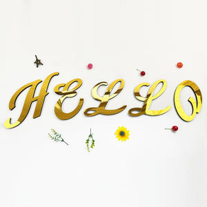 20cm Dış Ticaret Sıcak Altı<span class=keywords><strong>n</strong></span> 3D Akrilik <span class=keywords><strong>B</strong></span>üyük Harf Sanatı İngilizce Harfler Kendinden Yapışkanlı Köpük Kombinasyon Ayna Duvar Çıkartmaları Modern - Product Image 3