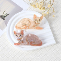 Barrettes à cheveux en acétate motif chat Sphynx mignon, pinces à cheveux animaux pour filles, épingles latérales pour femmes, décoration capillaire