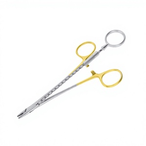 Pinza Portaagujas de Acero Inoxidable GS-DF-0010 con Punta Retorcida para Cirugía General, Instrumento Manual, Garantía de 3 Años - Product Image 2