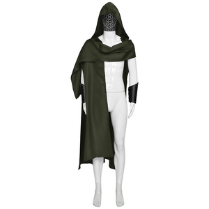 Conjunto de Disfraz Medieval de Asesino para Hombre de Halloween: Capa con Capucha Estilo Renacentista <span class=keywords><strong>y</strong></span> Accesorios de Traje de Vaquero Vintage - Product Image 3